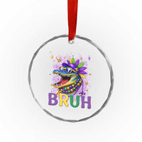 67 Mardi Gras Crystal Glass Ornament Funny Alligator Six Seven Bruh Meme