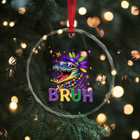 67 Mardi Gras Crystal Glass Ornament Funny Alligator Six Seven Bruh Meme