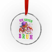 67 Mardi Gras Crystal Glass Ornament Funny Crawfish Six Seven Bruh Meme