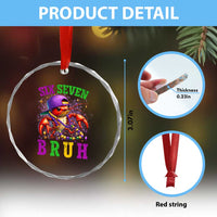 67 Mardi Gras Crystal Glass Ornament Funny Crawfish Six Seven Bruh Meme