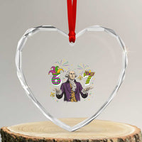 67 Mardi Gras Heart Crystal Glass Ornament Funny Six Seven George Washington Meme