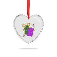 67 Mardi Gras Heart Crystal Glass Ornament Funny Six Seven Playing Cards Meme
