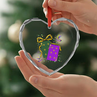 67 Mardi Gras Heart Crystal Glass Ornament Funny Six Seven Playing Cards Meme