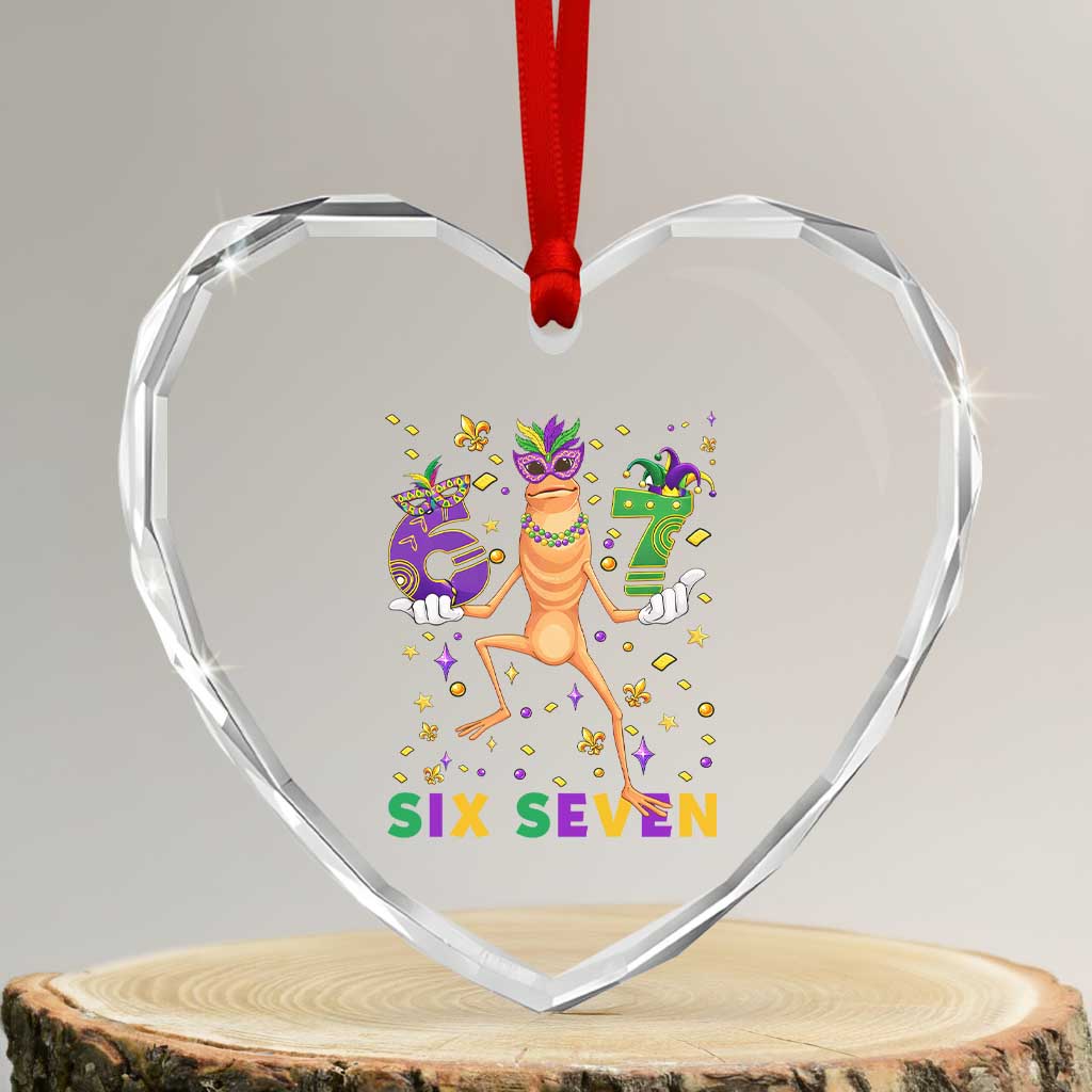 67 Mardi Gras Heart Crystal Glass Ornament Marcus The Worm Carnival Trendy Meme