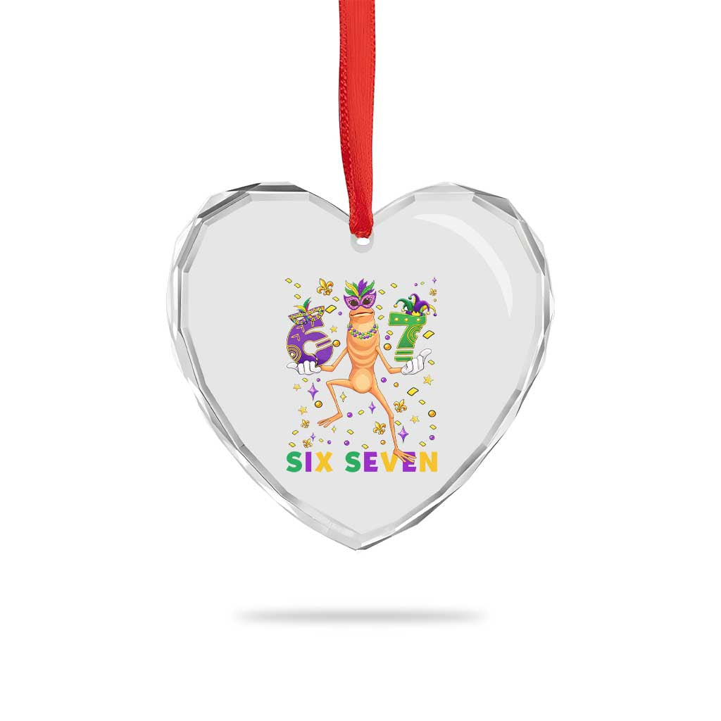 67 Mardi Gras Heart Crystal Glass Ornament Marcus The Worm Carnival Trendy Meme