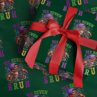 67 Mardi Gras Wrapping Paper Roll Funny Crawfish Six Seven Bruh Meme