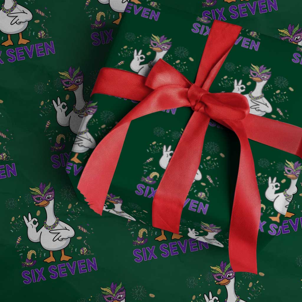 67 Mardi Gras Wrapping Paper Roll Funny Goose Meme Carnival Trendy