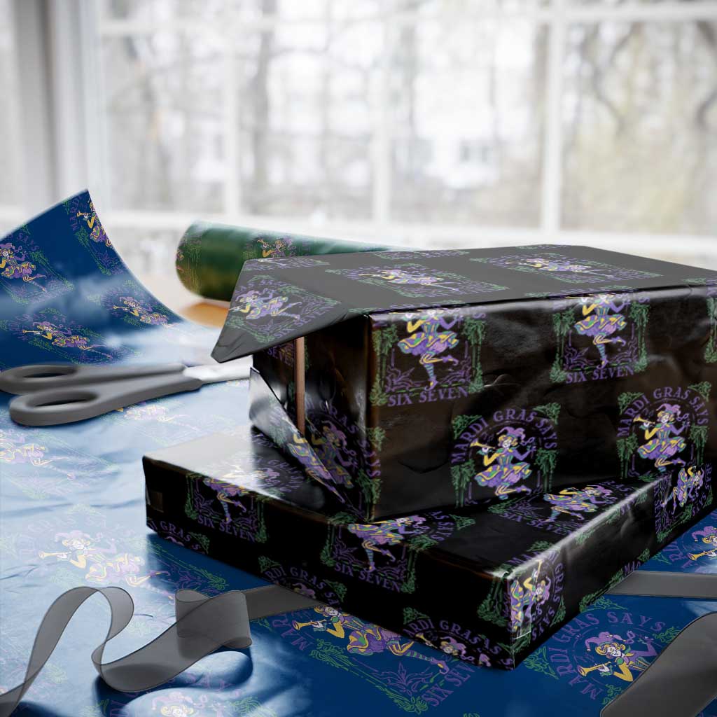 67 Mardi Gras Wrapping Paper Roll Funny Six Seven Carnival Trendy