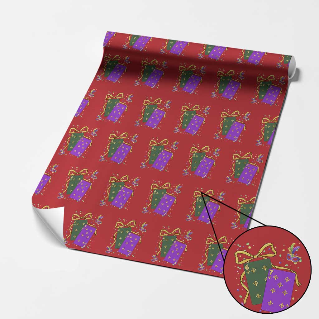 67 Mardi Gras Wrapping Paper Roll Funny Six Seven Playing Cards Meme
