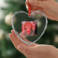 67 Mason Kid Glitchcore Graphic Heart Crystal Glass Ornament Screaming Boy Six Seven Viral Meme Devil Edit - Wonder Print Shop