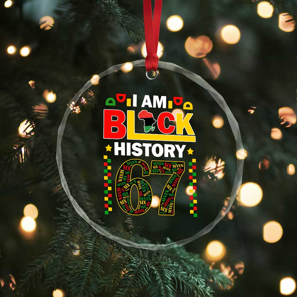 67 Meme Black History Month Crystal Glass Ornament African American Pride