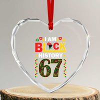 67 Meme Black History Month Heart Crystal Glass Ornament African American Pride