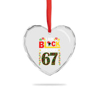 67 Meme Black History Month Heart Crystal Glass Ornament African American Pride