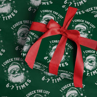 67 Meme Christmas Santa Wrapping Paper Roll Funny I Check The List 67 Times - Wonder Print Shop