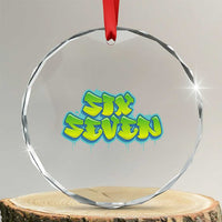 67 Meme Crystal Glass Ornament Six Seven Funny Gen Alpha Slang Saying - Wonder Print Shop