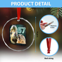 67 Meme Groundhog Crystal Glass Ornament Howling At The Moon Funny Six Seven Meme Ground Hog Day - Wonder Print Shop