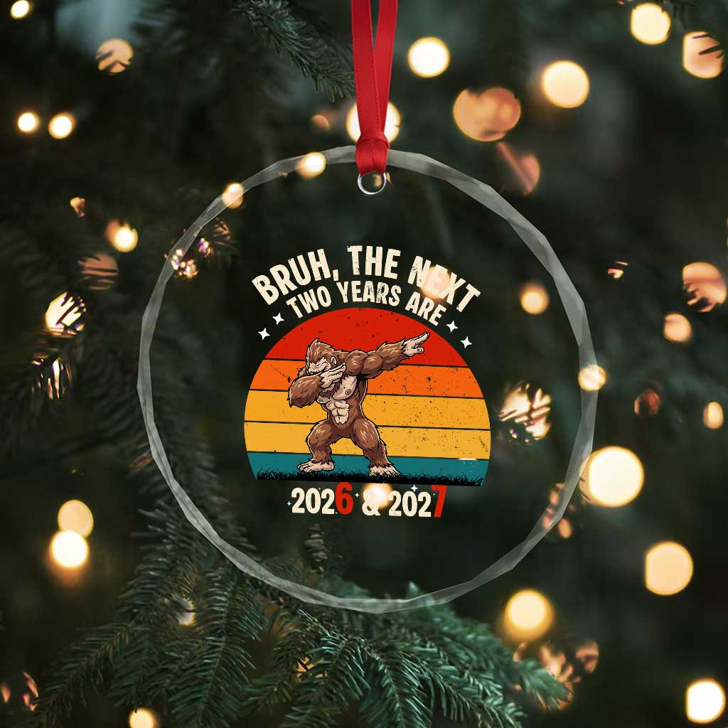 67 New Year Crystal Glass Ornament Funny Six Seven Bruh Bigfoot Meme - Wonder Print Shop