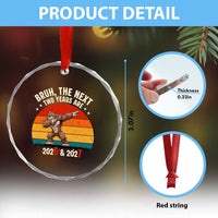 67 New Year Crystal Glass Ornament Funny Six Seven Bruh Bigfoot Meme - Wonder Print Shop