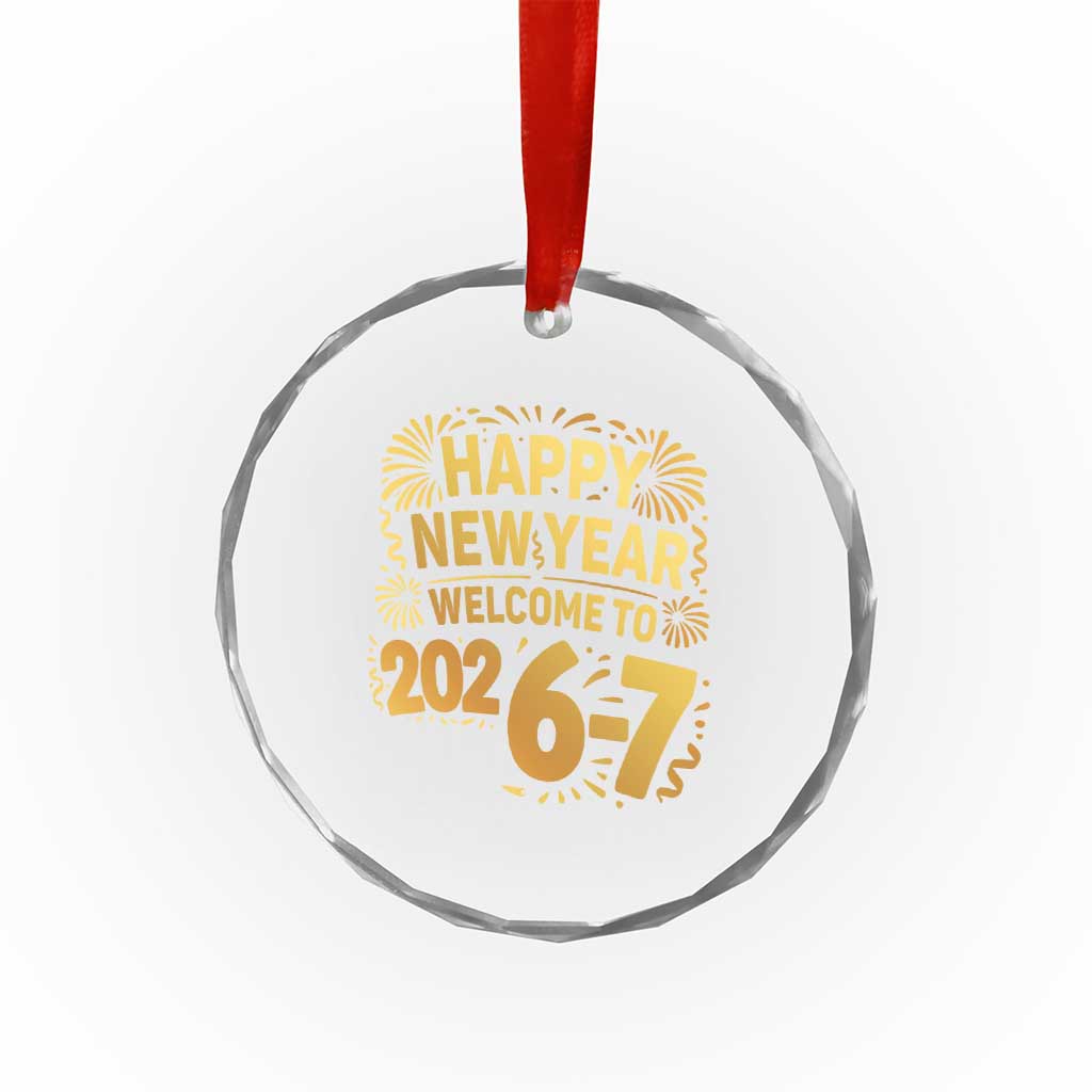 67 New Years Eve Crystal Glass Ornament Funny Six Seven 2026 Meme 6 7 Numbers Kid Gen Alpha - Wonder Print Shop