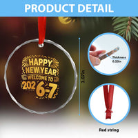67 New Years Eve Crystal Glass Ornament Funny Six Seven 2026 Meme 6 7 Numbers Kid Gen Alpha - Wonder Print Shop