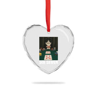 67 Poker Cat Heart Crystal Glass Ornament Funny Six Seven Meme - Wonder Print Shop