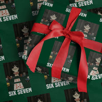 67 Poker Cat Wrapping Paper Roll Funny Six Seven Meme - Wonder Print Shop