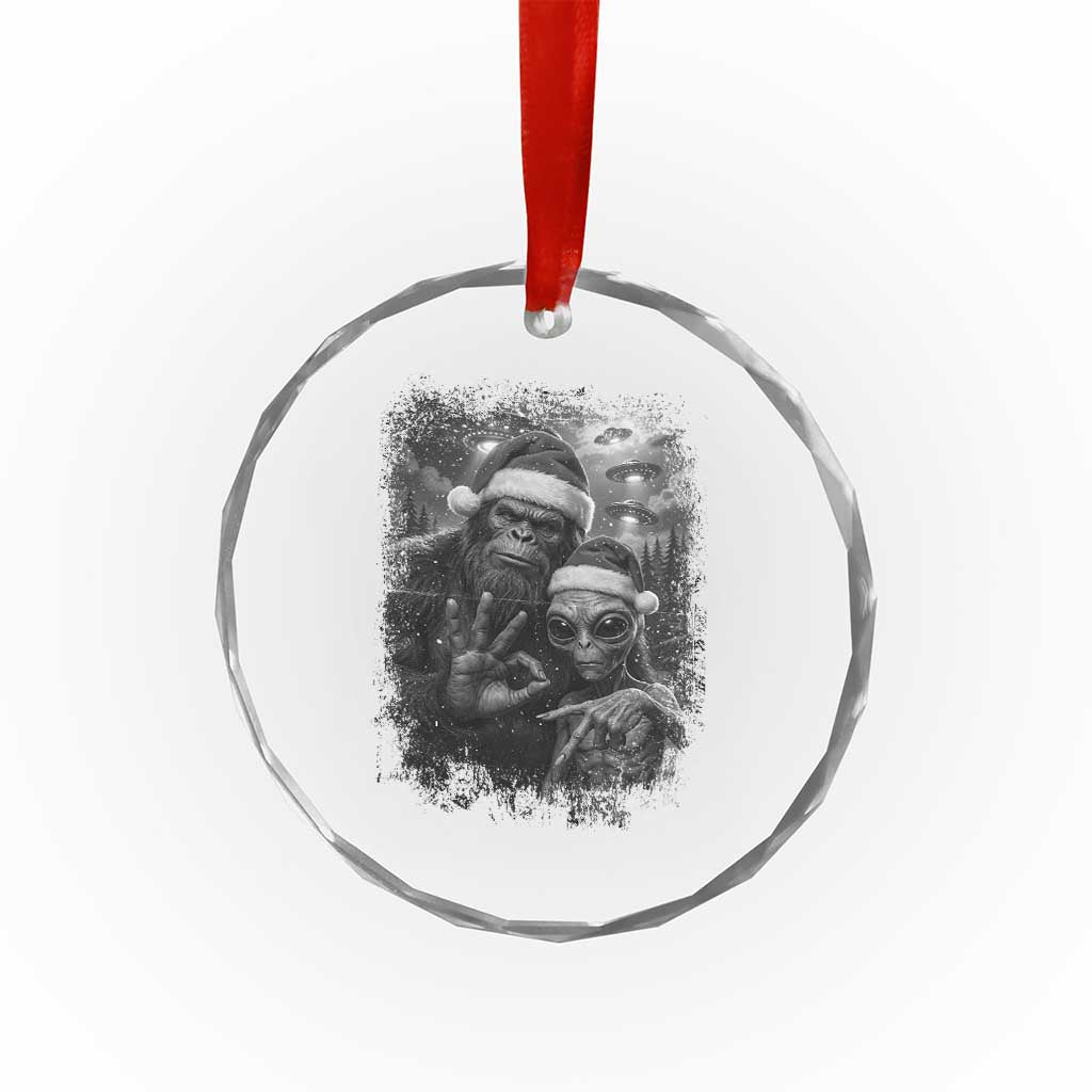 67 Six Seven Bigfoot Christmas Crystal Glass Ornament Sasquatch Ailen Selfie UFO Meme - Wonder Print Shop