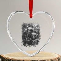 67 Six Seven Bigfoot Christmas Heart Crystal Glass Ornament Sasquatch Ailen Selfie UFO Meme - Wonder Print Shop
