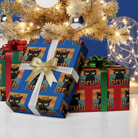 67 Six Seven Bruh Cat Meme Wrapping Paper Roll Cute Black Cat Funny Saying - Wonder Print Shop