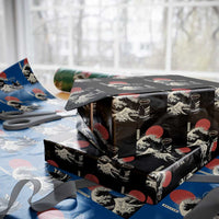 67 Six Seven Bruh Meme Wrapping Paper Roll Funny Japanese Black Cat Surfing The Great Wave Kanagawa - Wonder Print Shop