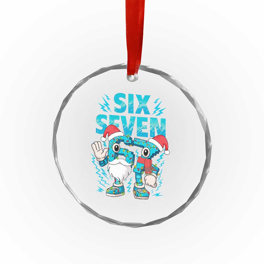 67 Six Seven Christmas Crystal Glass Ornament Funny Italian Brainrot Meme - Wonder Print Shop