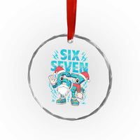 67 Six Seven Christmas Crystal Glass Ornament Funny Italian Brainrot Meme - Wonder Print Shop