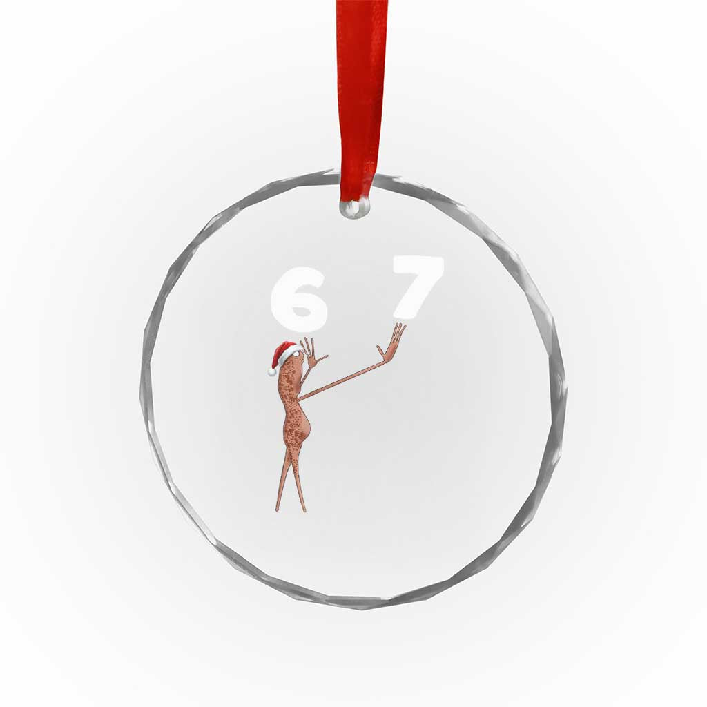 67 Six Seven Christmas Crystal Glass Ornament Marcus The Worm Meme - Wonder Print Shop