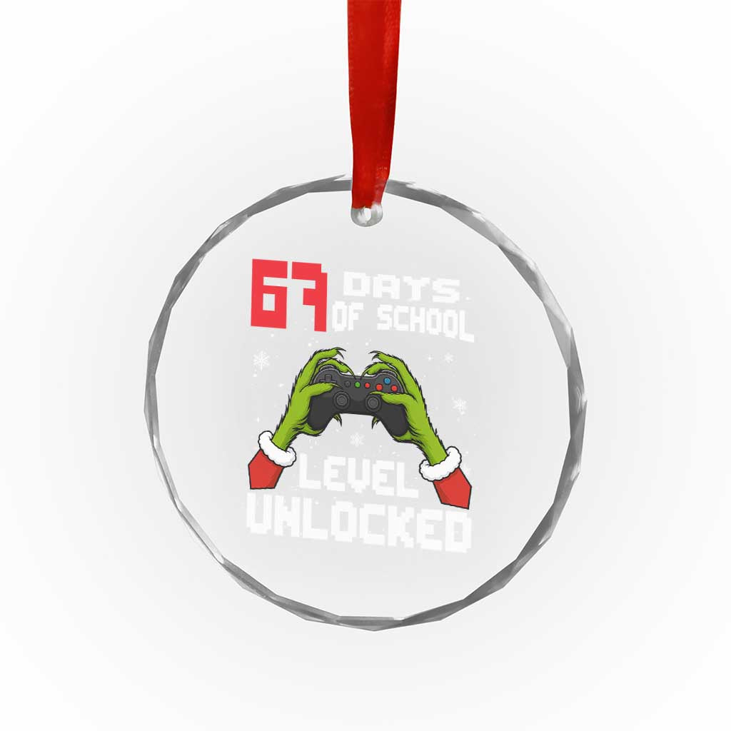 67 Six Seven Christmas Meme Crystal Glass Ornament Funny Elf Hand Video Game Xmas - Wonder Print Shop