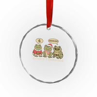 67 Six Seven Christmas Meme Crystal Glass Ornament Funny Frog Christmas Xmas - Wonder Print Shop