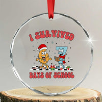 67 Six Seven Christmas Meme Crystal Glass Ornament I Survived Days Of School - Wonder Print Shop