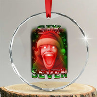 67 Six Seven Christmas Meme Crystal Glass Ornament The Mason 67 Kid Gen Alpha Slang - Wonder Print Shop