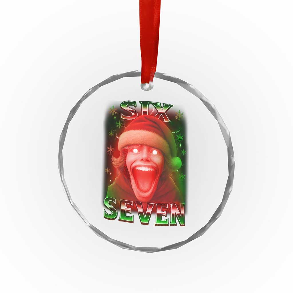 67 Six Seven Christmas Meme Crystal Glass Ornament The Mason 67 Kid Gen Alpha Slang - Wonder Print Shop