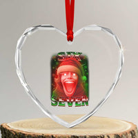 67 Six Seven Christmas Meme Heart Crystal Glass Ornament The Mason 67 Kid Gen Alpha Slang - Wonder Print Shop
