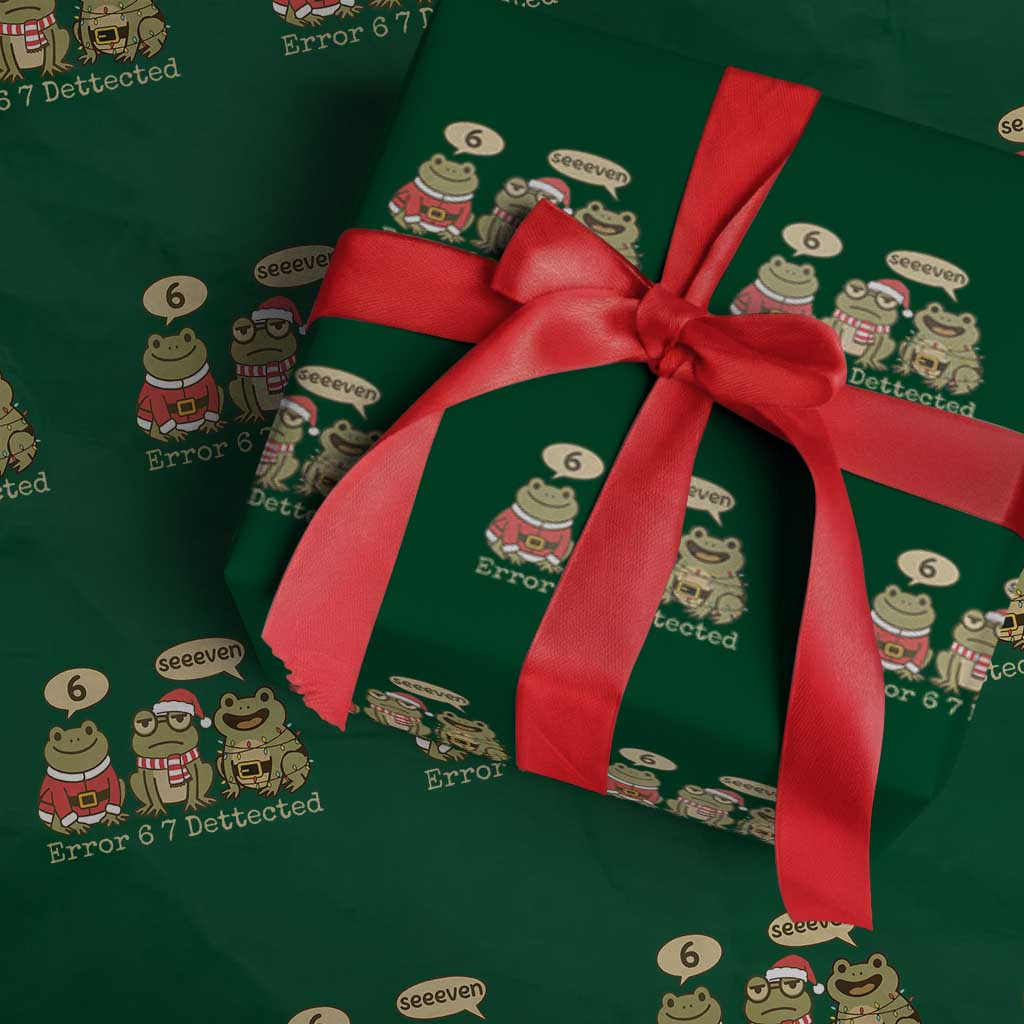 67 Six Seven Christmas Meme Wrapping Paper Roll Funny Frog Christmas Xmas - Wonder Print Shop