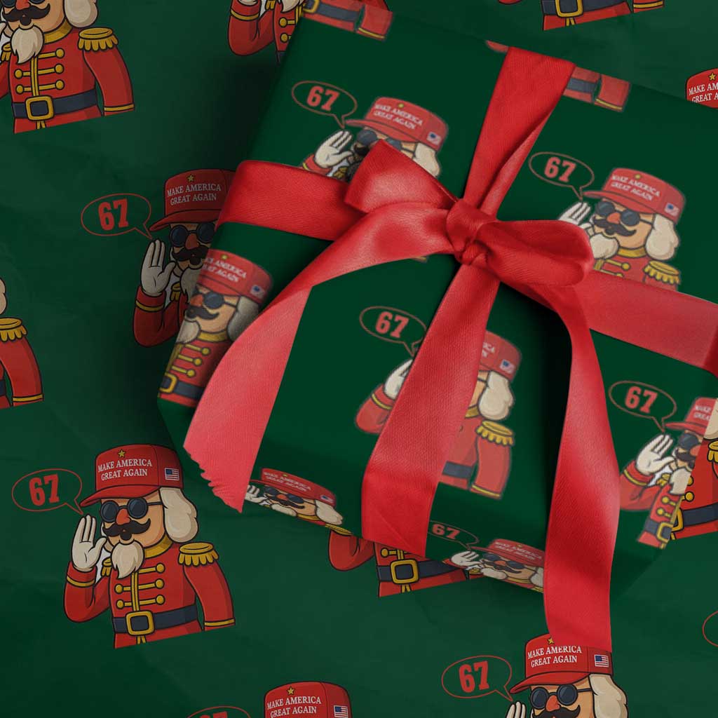 67 Six Seven Christmas Meme Wrapping Paper Roll Funny Nutcracker Make Xmas Great Again - Wonder Print Shop