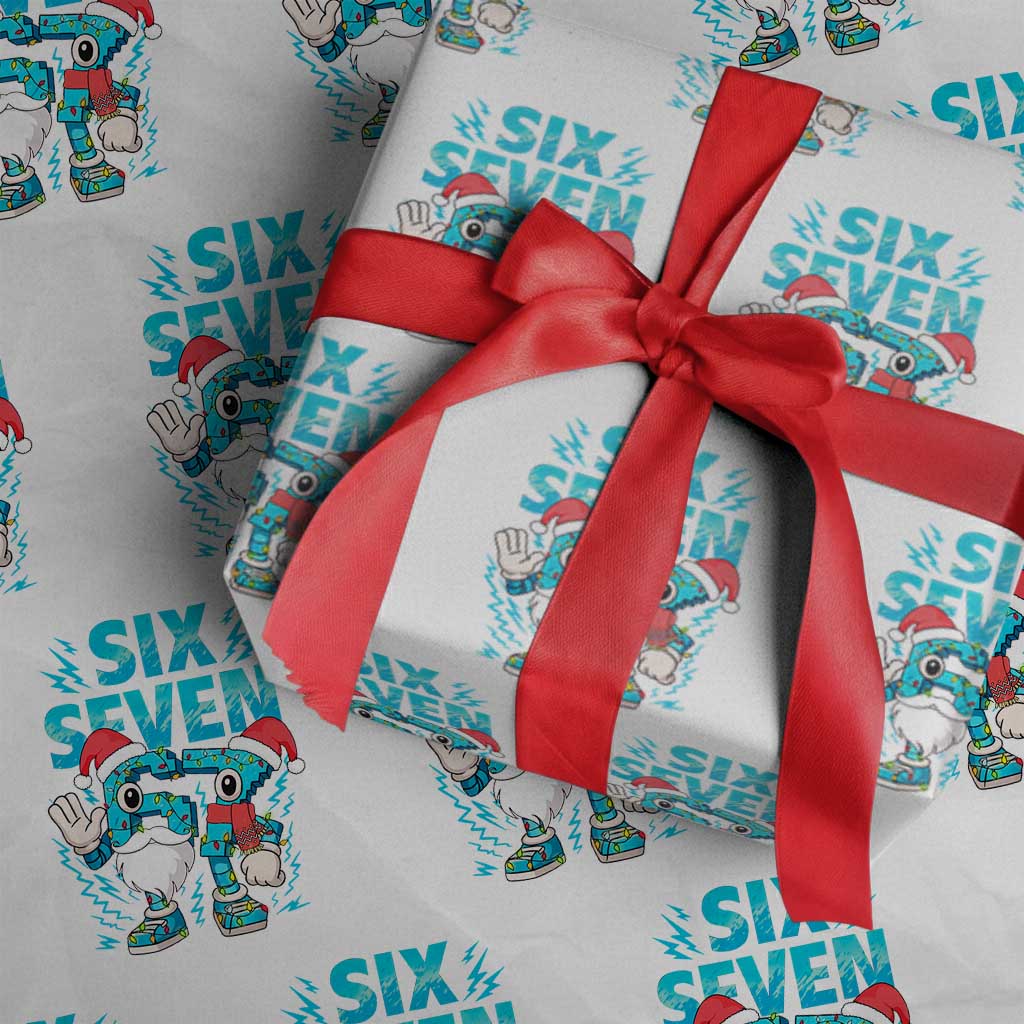 67 Six Seven Christmas Wrapping Paper Roll Funny Italian Brainrot Meme - Wonder Print Shop