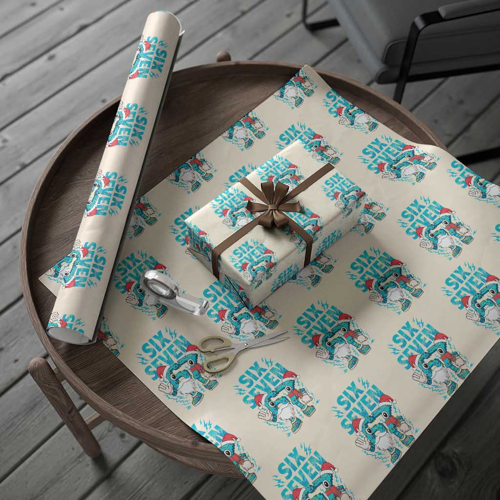 67 Six Seven Christmas Wrapping Paper Roll Funny Italian Brainrot Meme - Wonder Print Shop
