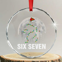 67 Six Seven Crystal Glass Ornament Funny Bigfoot Christmas Sasquatch Moon - Wonder Print Shop
