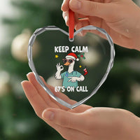 67 Six Seven Goose Nurse Christmas Meme Heart Crystal Glass Ornament - Wonder Print Shop