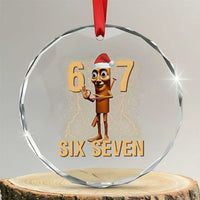 67 Six Seven Italian Brainrot Meme Crystal Glass Ornament Funny Tung Tung Tung Sahur Christmas - Wonder Print Shop