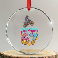 67 Six Seven Meme Crystal Glass Ornament Funny Dirt Bike Motocross Ice Cream Drip - Wonder Print Shop