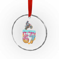 67 Six Seven Meme Crystal Glass Ornament Funny Dirt Bike Motocross Ice Cream Drip - Wonder Print Shop