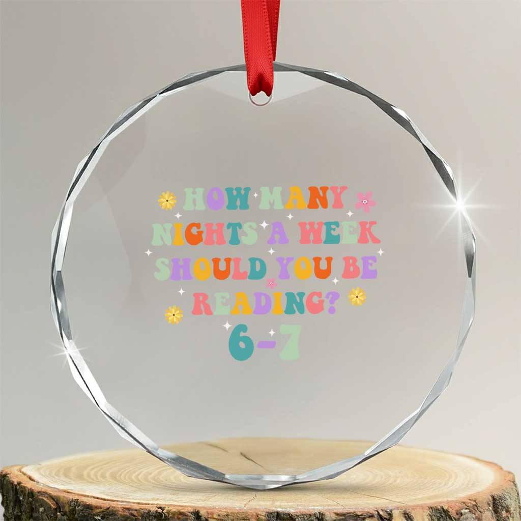 67 Six Seven Meme Crystal Glass Ornament Funny Reading Book Lover - Wonder Print Shop