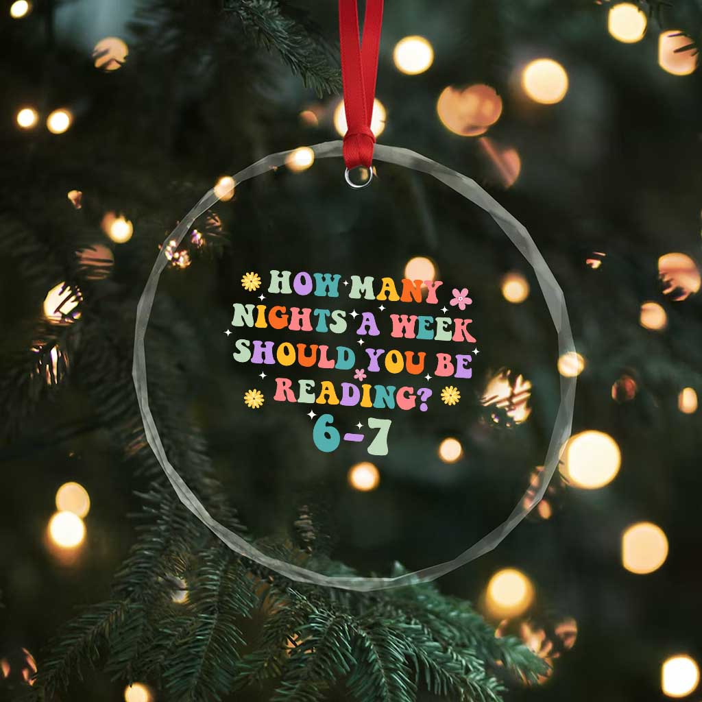67 Six Seven Meme Crystal Glass Ornament Funny Reading Book Lover - Wonder Print Shop